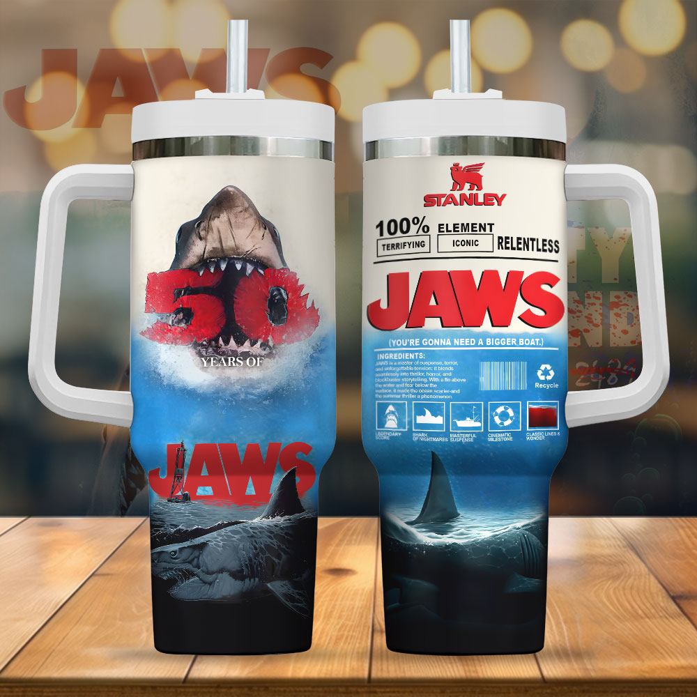 Jaws Movies Custom Stanley Cup 40 oz 30 oz Tumbler With HandleTVC2301248