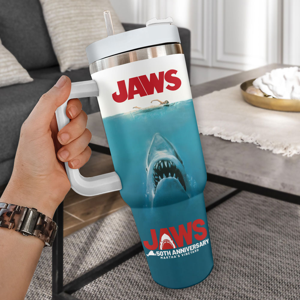 Jaws Movies Custom Stanley Cup 40 oz 30 oz Tumbler With HandleTVC2301248 - Image 2