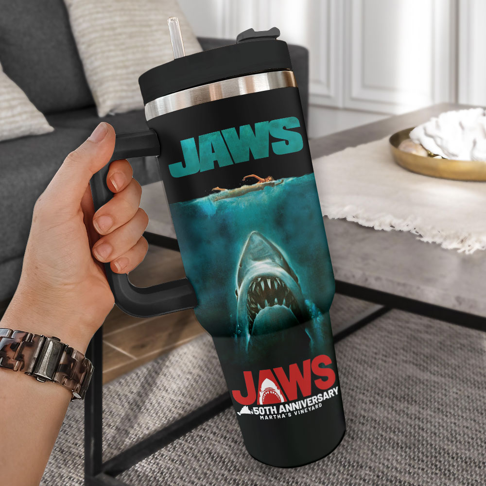 Jaws Movies Custom Stanley Cup 40 oz 30 oz Tumbler With HandleTVC2301248 - Image 2