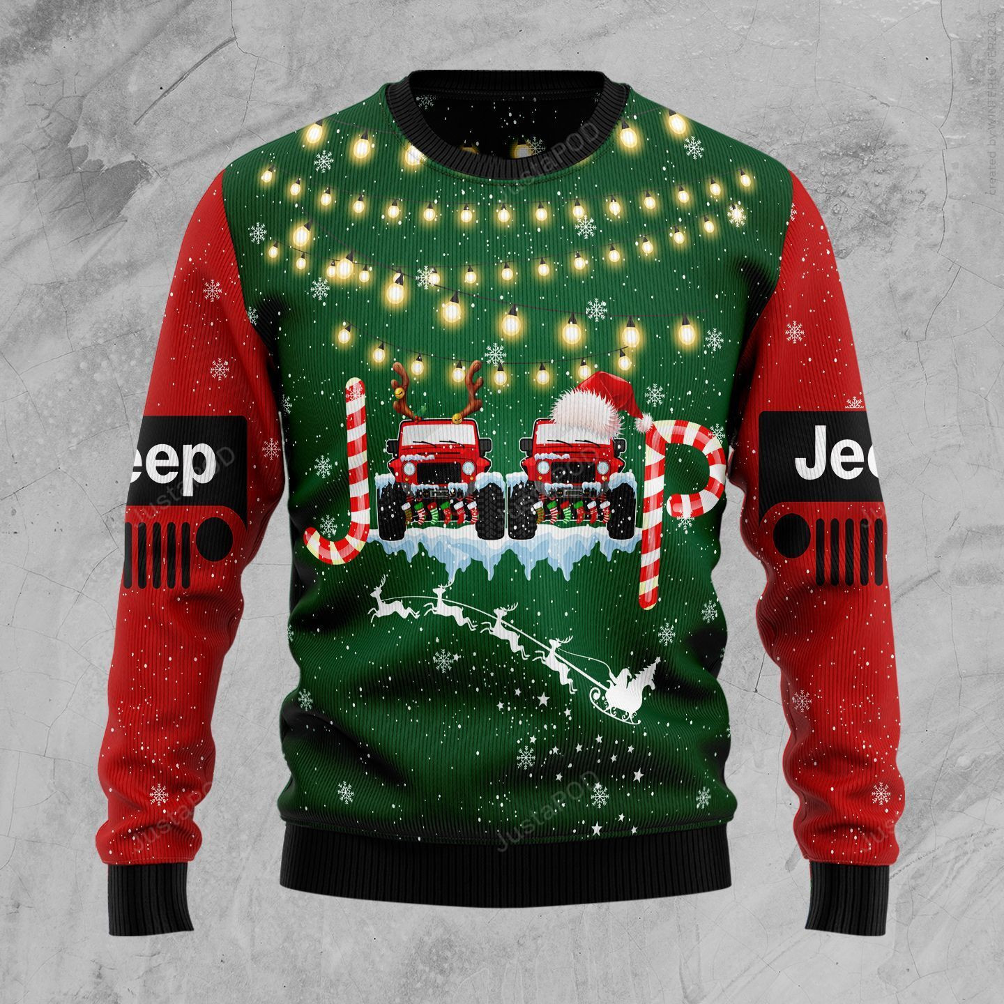Jeep Car Christmas Ugly Christmas Sweater Adult 3D Funny Matching for family