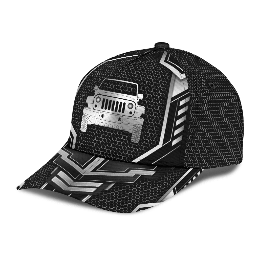 Jeep Flag Silver Hat Classic Cap Trucker Hats Custom Hats Gifts For Men & Women