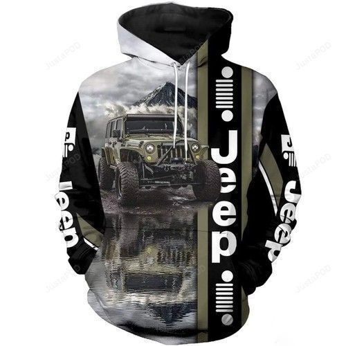 Jeep Pullover And 3D All Over Print Hoodie, Zip Hoodie