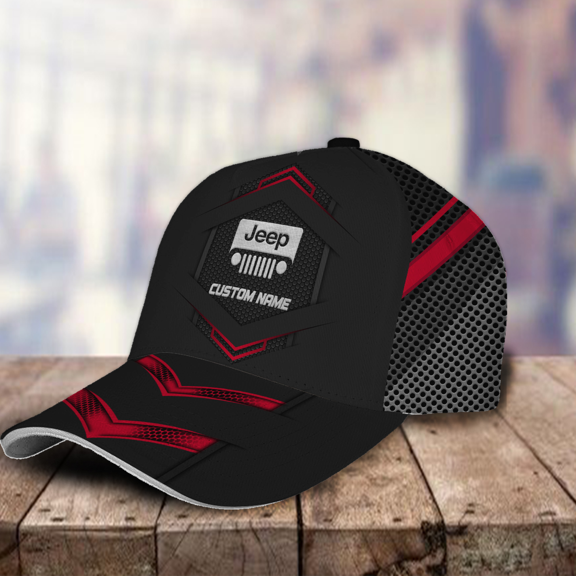 Jeep wrangler 3D Classic Cap Logo Personalized Name Trucker Hats Custom Hats Gifts For Men & Women
