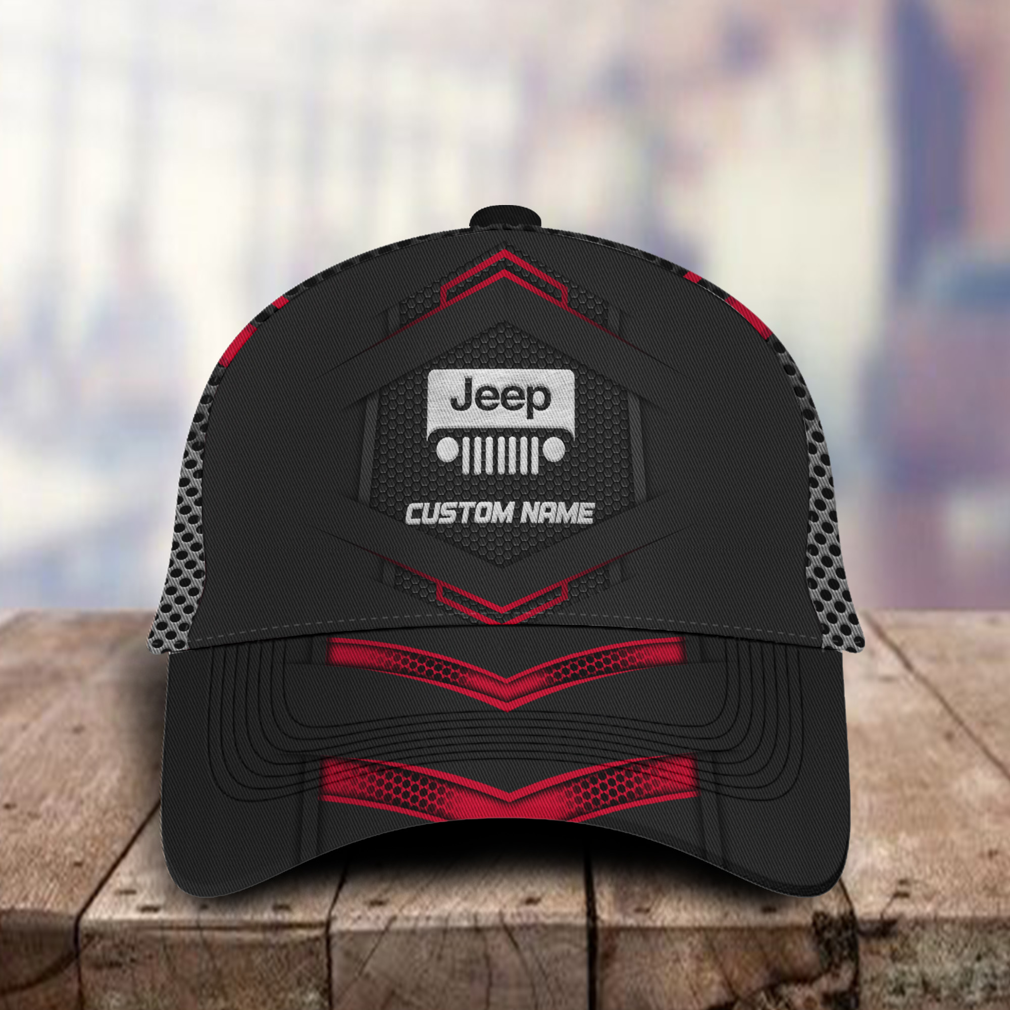 Jeep wrangler 3D Classic Cap Logo Personalized Name Trucker Hats Custom Hats Gifts For Men & Women