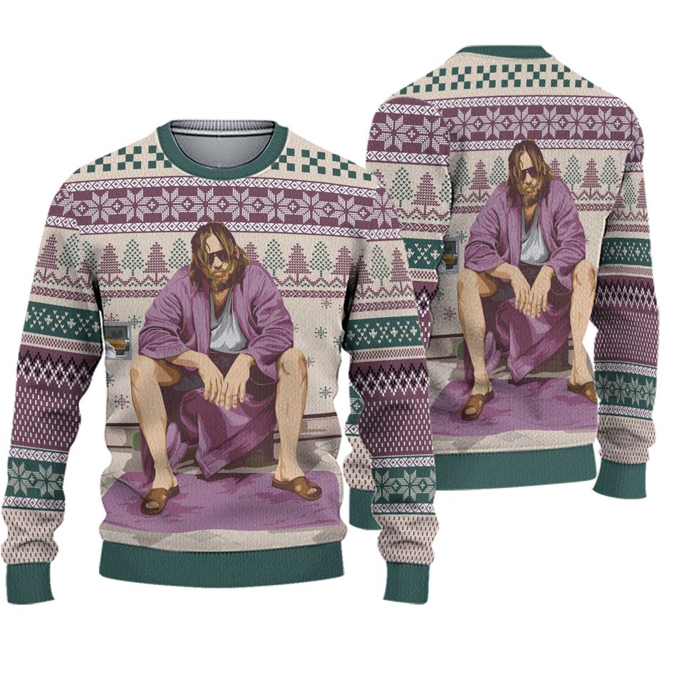 Jeff Bride John Good Man The Big Lebowski Signatures Ugly Sweater