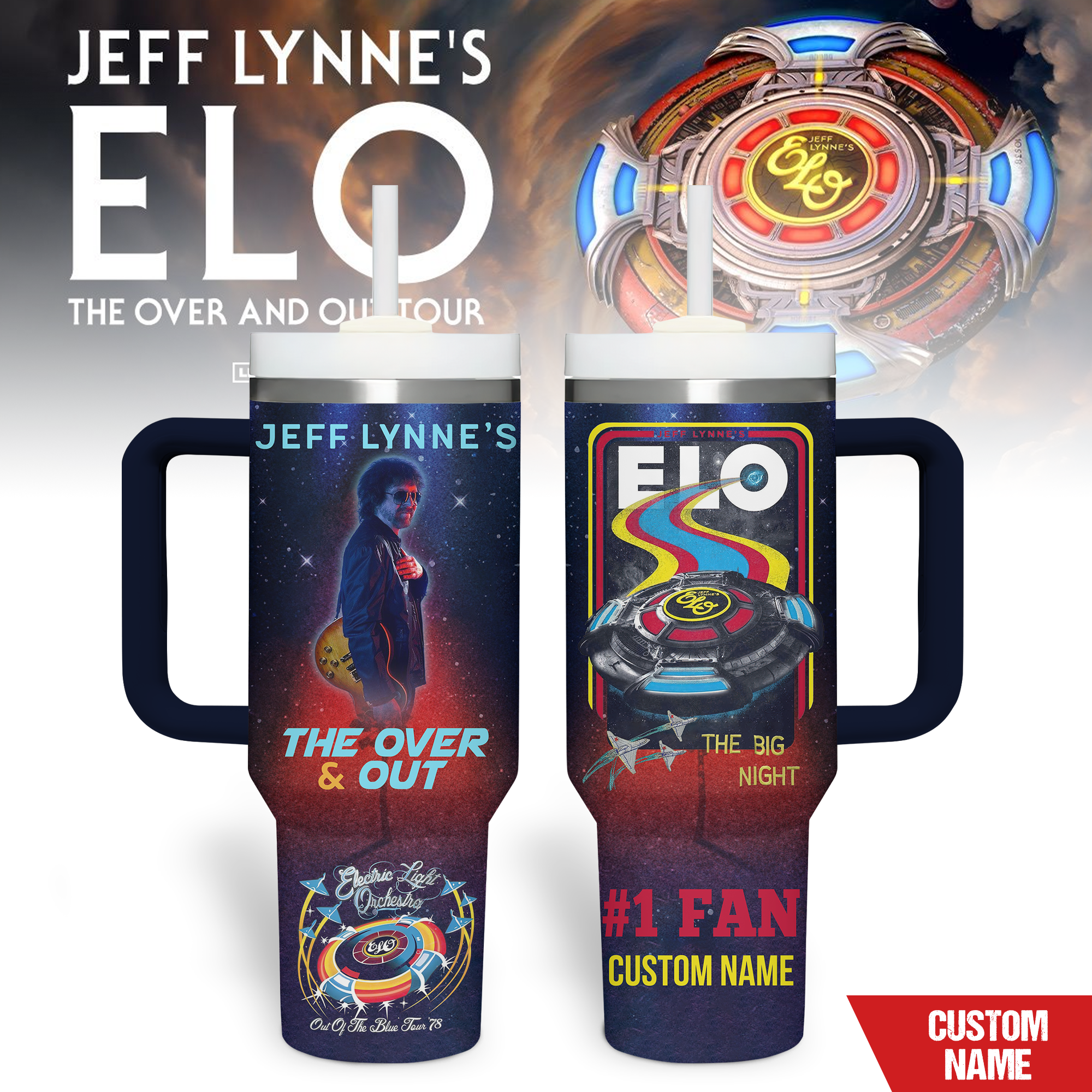 Jeff Lynne Music Custom Stanley Cup 40 oz 30 oz Tumbler With HandleTVC2301529