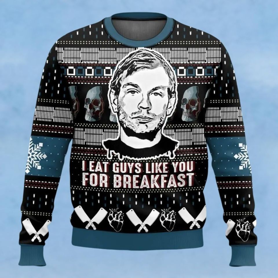 Jeffrey Dahmer Funny Serial Killer Ugly Sweater, I Eat Guys Like You