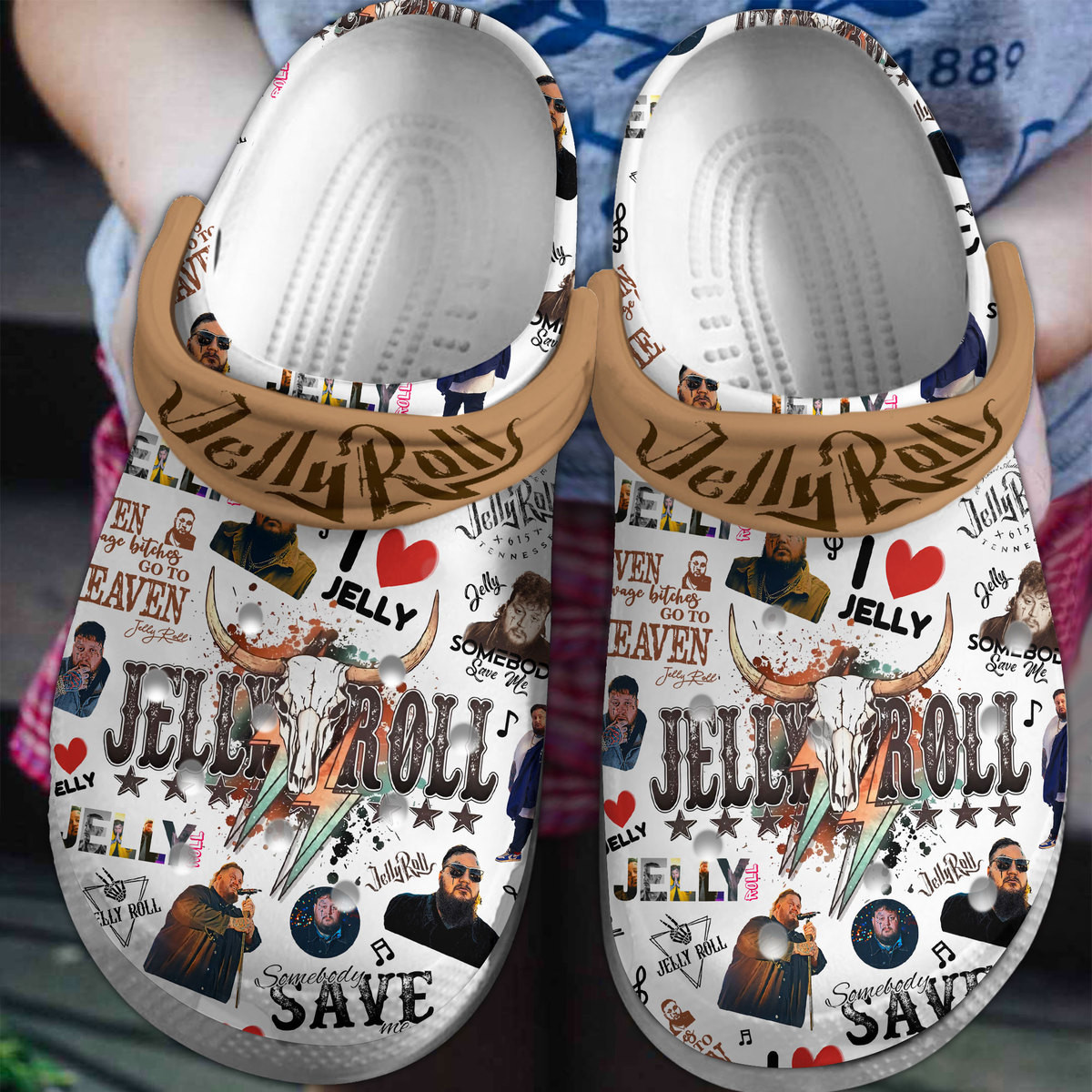 Jelly Roll Music Crocs Crocband Clogs Shoes Comfortable For Men Women and Kids