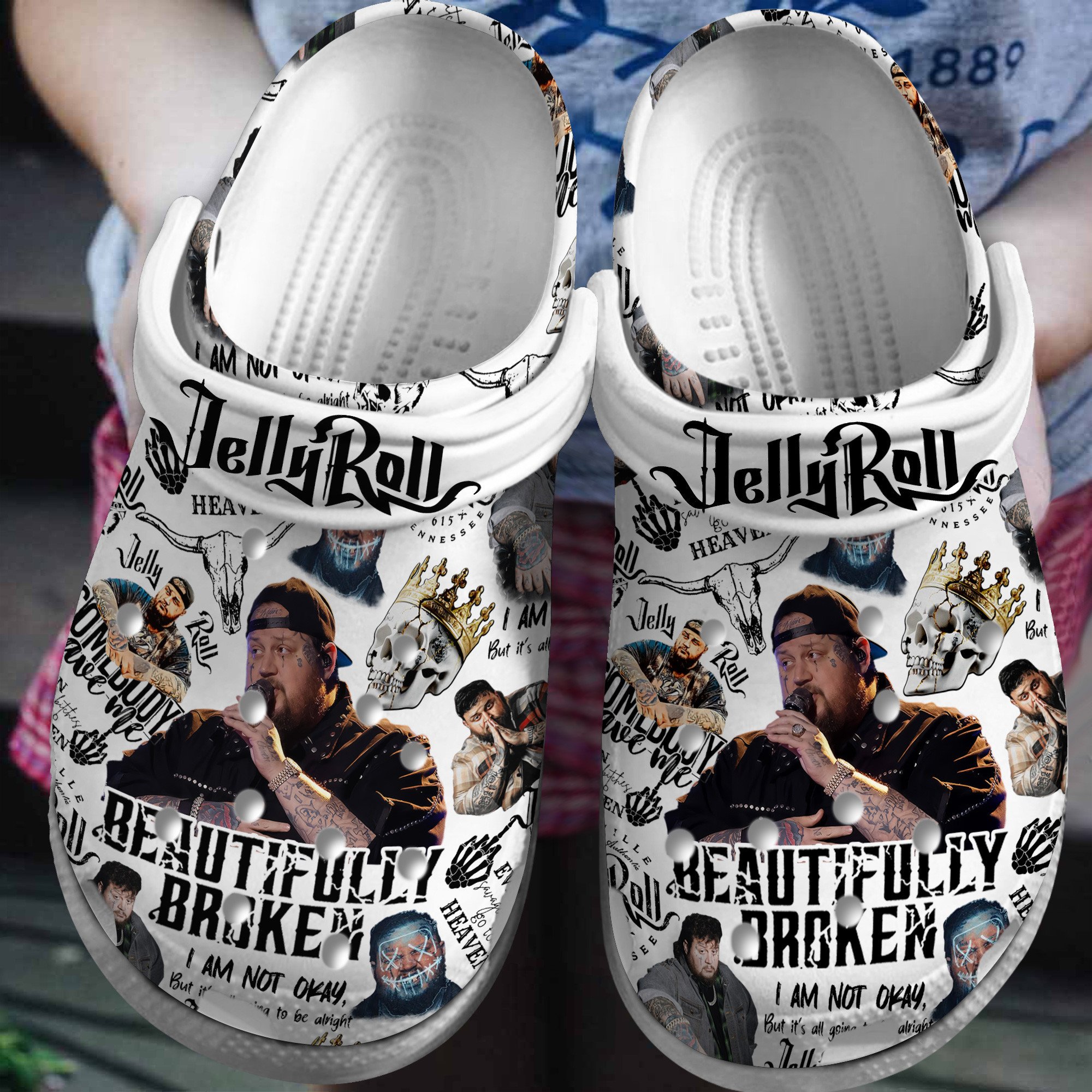 Jelly Roll Music Crocs Crocband Clogs Shoes Comfortable For Men Women and Kids