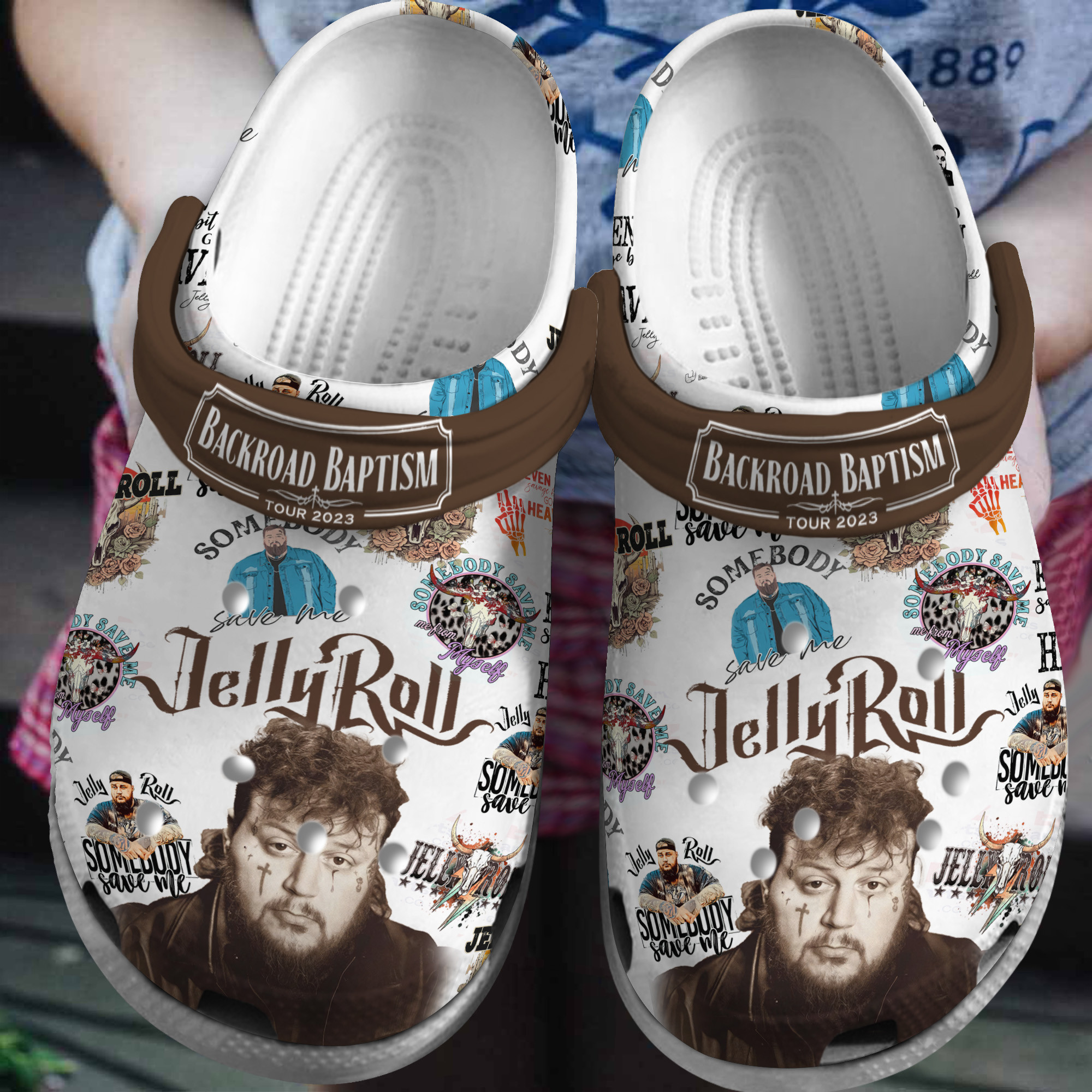 Jelly Roll Music Crocs Crocband Clogs Shoes Comfortable For Men Women and Kids