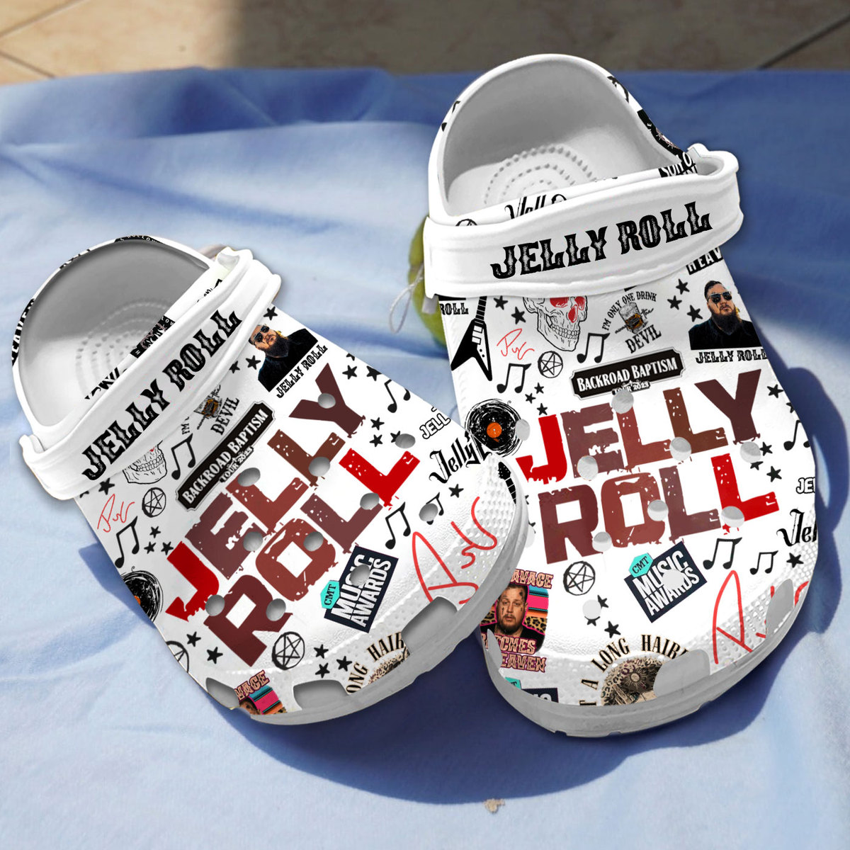 Jelly Roll Music Crocs Crocband Clogs Shoes Comfortable For Men Women and Kids