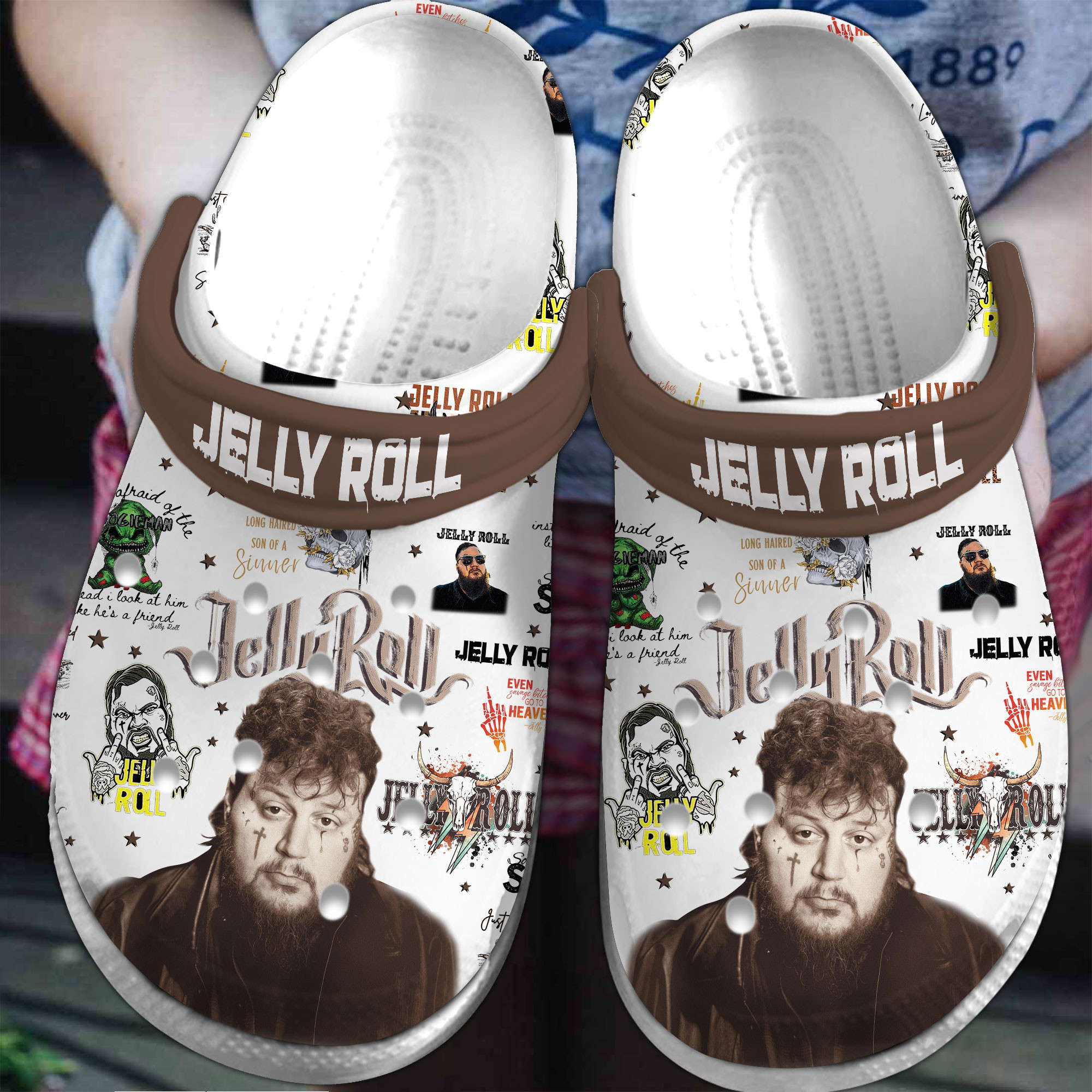 Jelly Roll Music Crocs Crocband Clogs Shoes Comfortable For Men Women and Kids