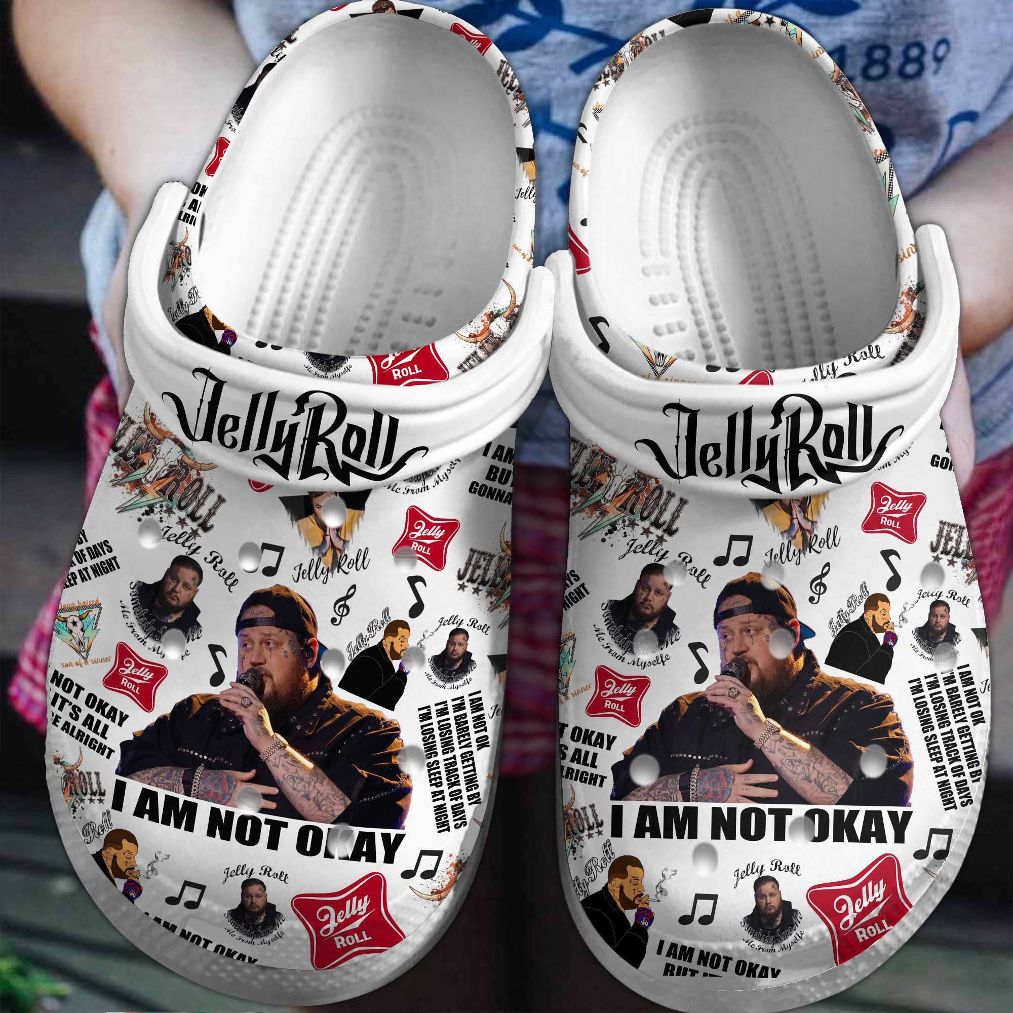 Jelly Roll Music Crocs Crocband Clogs Shoes Comfortable For Men Women and Kids