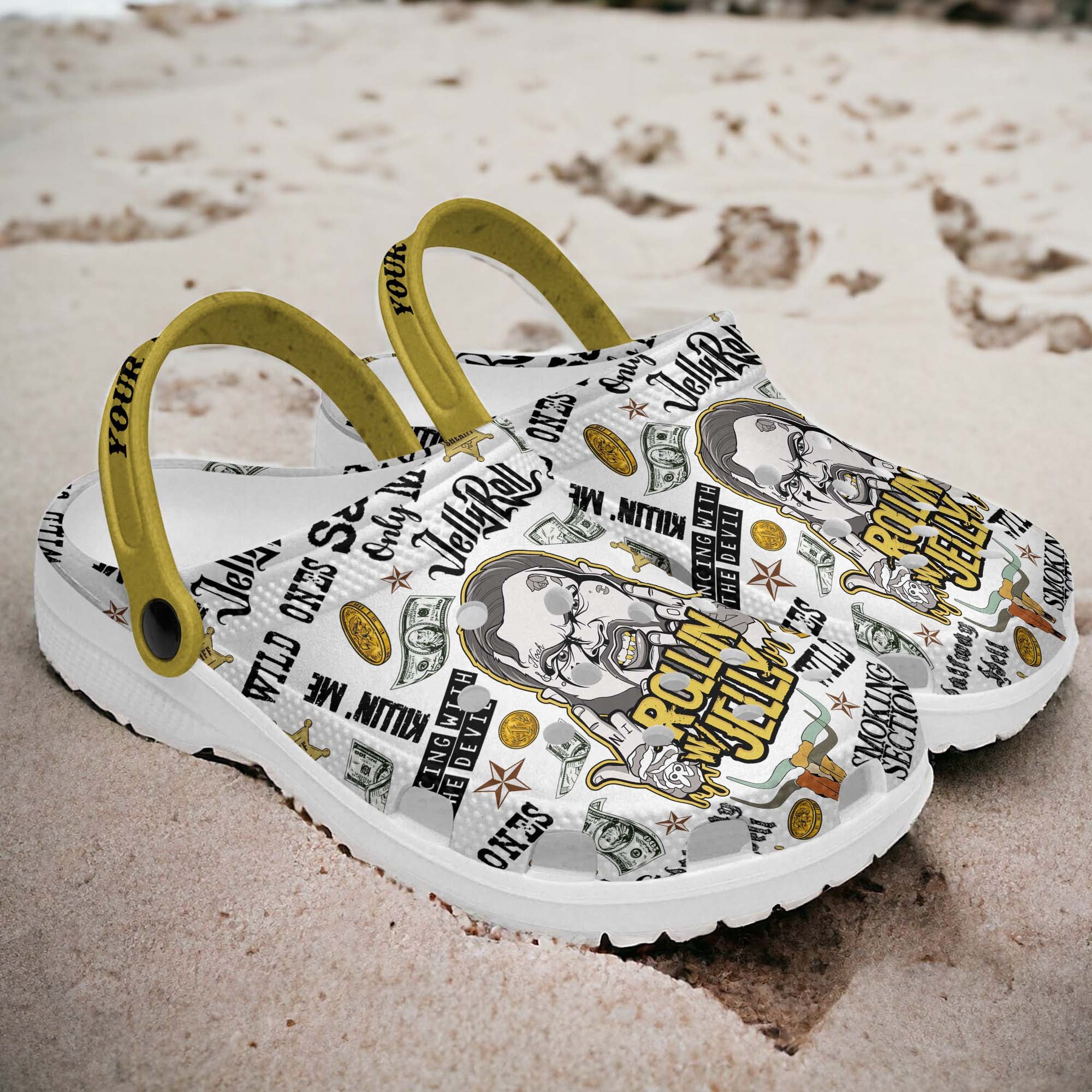 Jelly Roll Music Crocs Crocband Clogs Shoes Comfortable For Men Women and Kids - Image 2