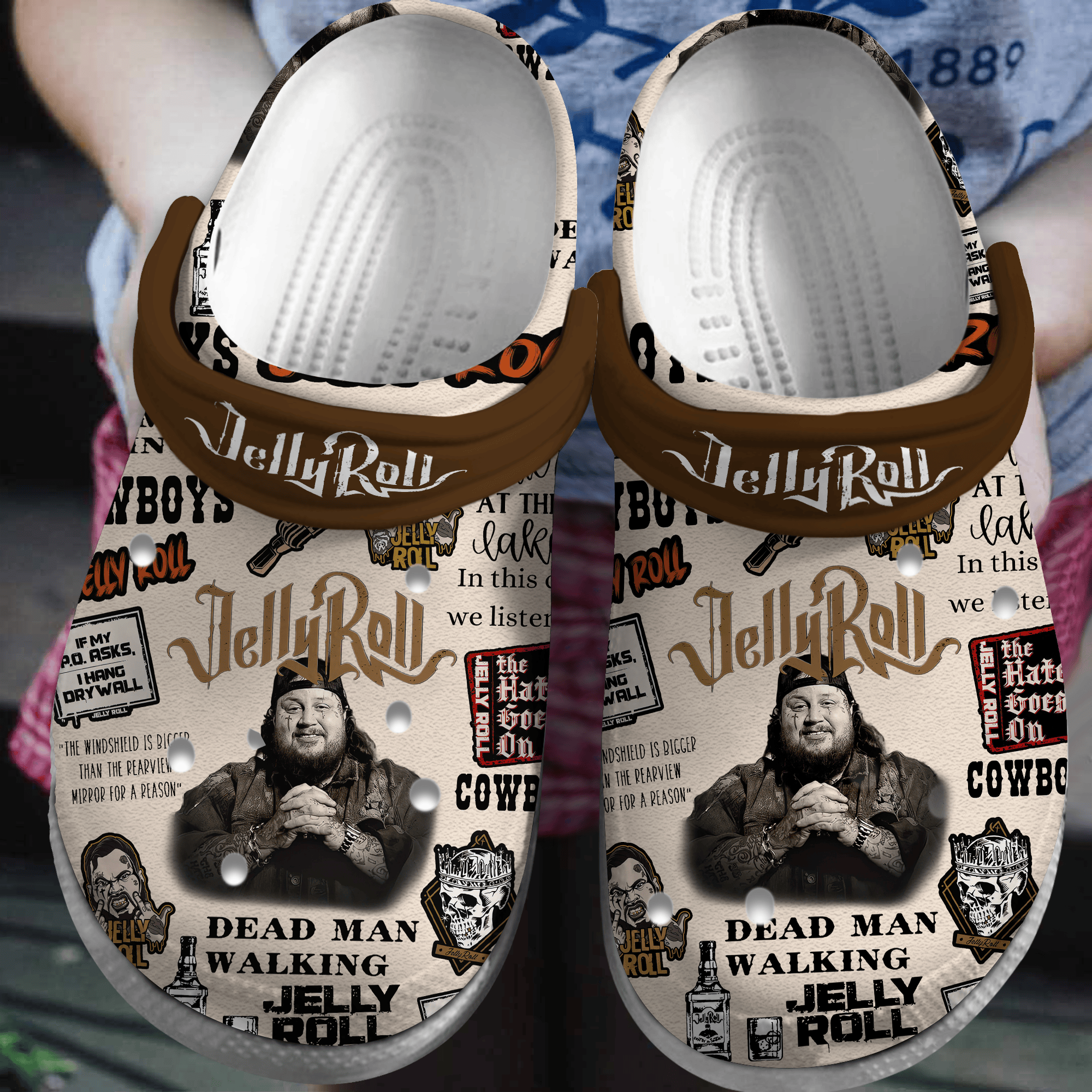 Jelly Roll Music Crocs Crocband Clogs Shoes Comfortable For Men Women and Kids