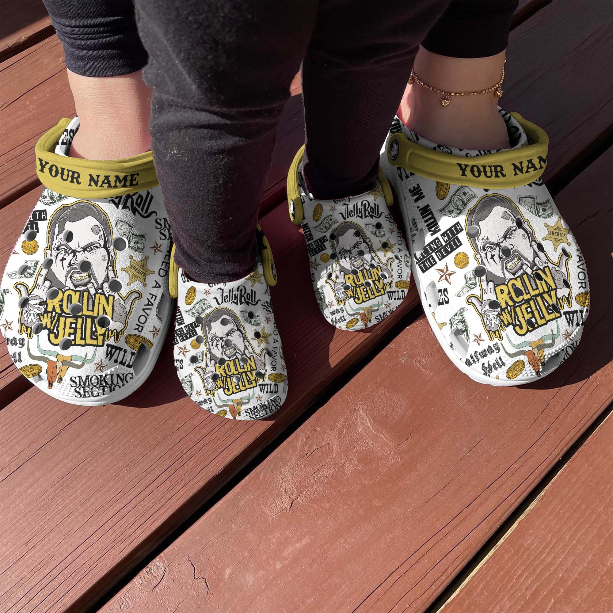 Jelly Roll Music Crocs Crocband Clogs Shoes Comfortable For Men Women and Kids - Image 4