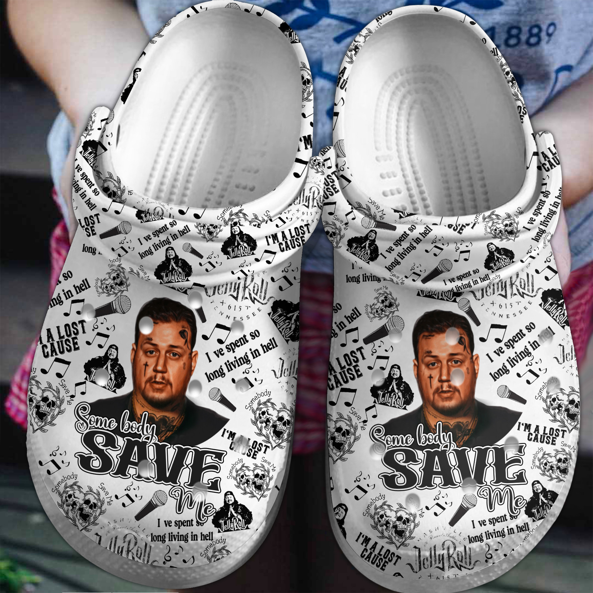 Jelly Roll Music Crocs Crocband Clogs Shoes Comfortable For Men Women and Kids