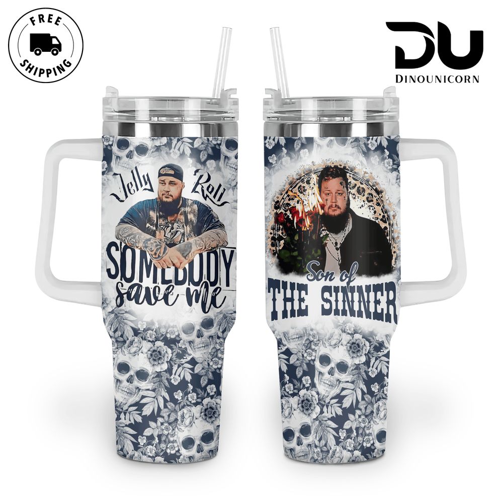 Jelly Roll Music Custom Stanley Cup 40 oz 30 oz Tumbler With HandleTVC2301708