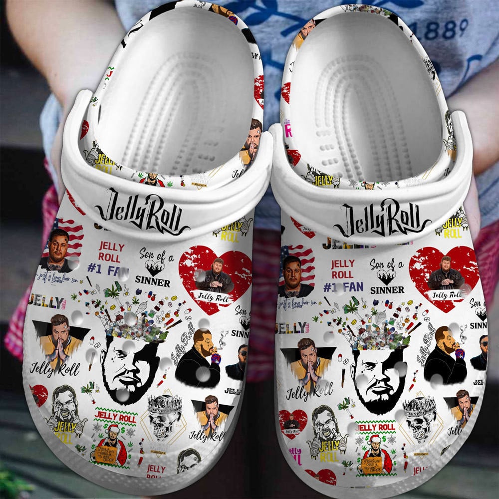 Jelly Roll Singer Music Crocs Crocband Clogs Shoes Comfortable For Men Women and Kids