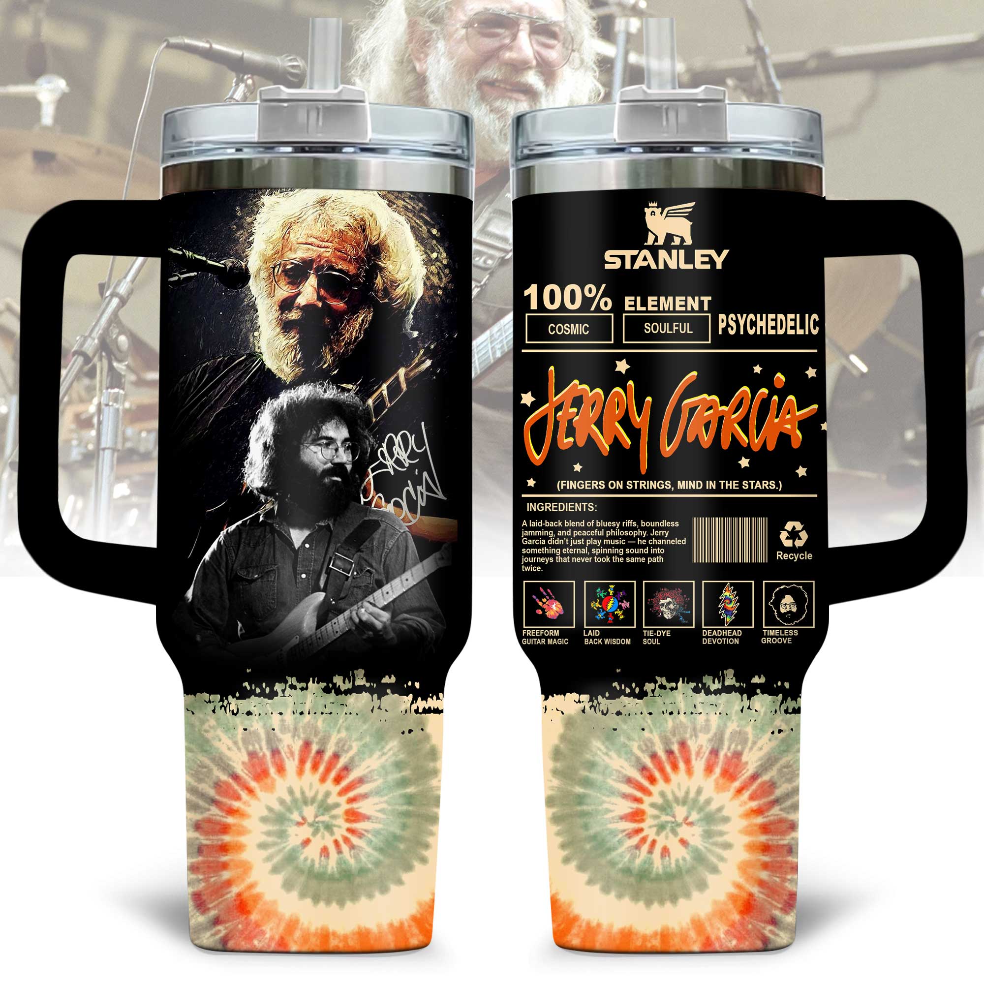 Jerry Garcia Music Custom Stanley Cup 40 oz 30 oz Tumbler With HandleTVC2301174