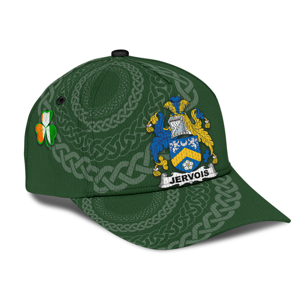 Jervois Coat Of Arms – Irish Family Crest St Patrick’s Day Hat Classic Cap Trucker Hats Custom Hats Gifts For Men & Women