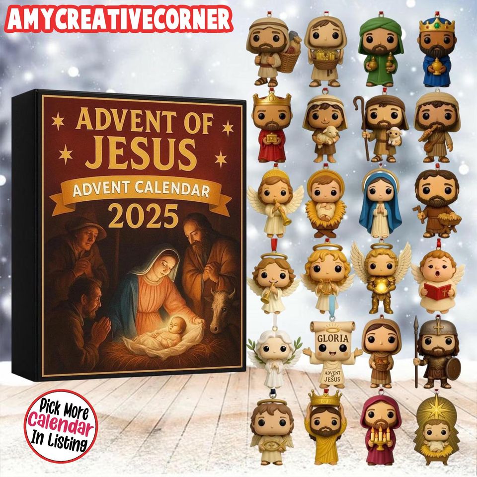 Jesus Advent Calendar 2025, Christian Blind Box Christmas Countdown Box, 24 Days Nativity Ornaments, Christmas Tree Decor, Faith Gift - Image 3