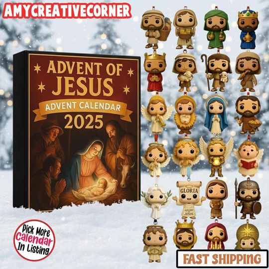 Jesus Advent Calendar 2025, Christian Blind Box Christmas Countdown Box, 24 Days Nativity Ornaments, Christmas Tree Decor, Faith Gift - Image 8