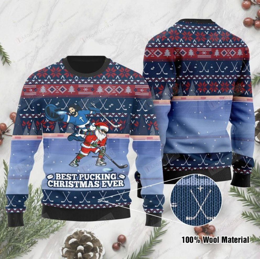 Jesus And Santa Claus Ugly Christmas Sweater Adult 3D Funny Matching for family