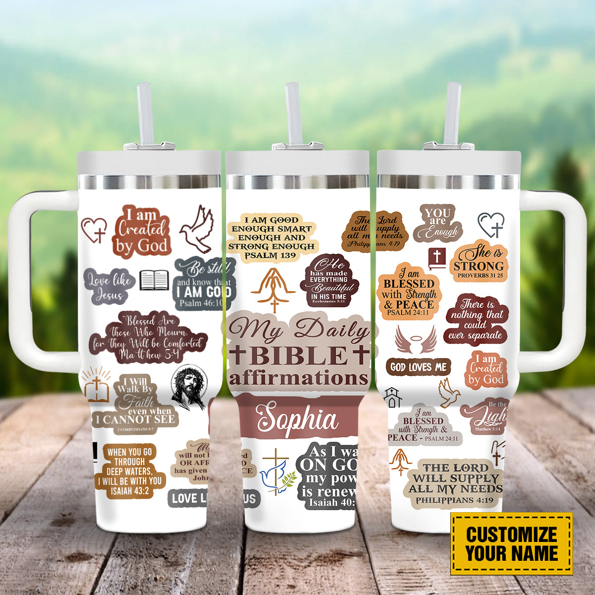 Jesus Bible Affirmations Custom Stanley Cup 40 oz 30 oz Tumbler With HandleTVC2301695