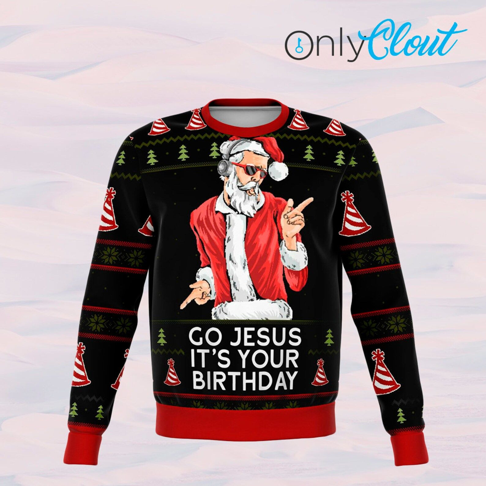 Jesus Birthday Funny Ugly Christmas Sweater Adult 3D Funny Matching for family