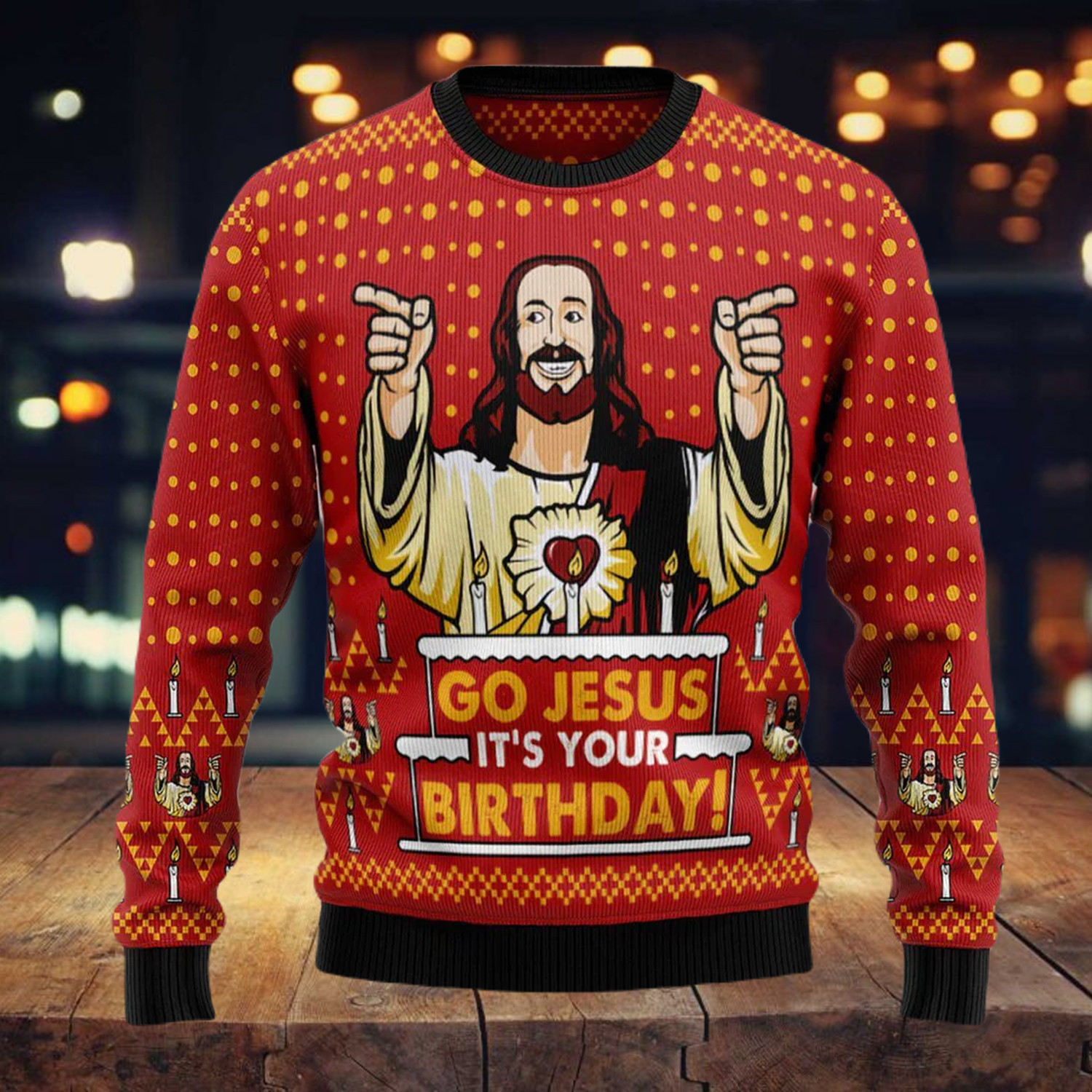 Jesus Birthday Ugly Christmas Sweater Adult 3D Funny Matching for family