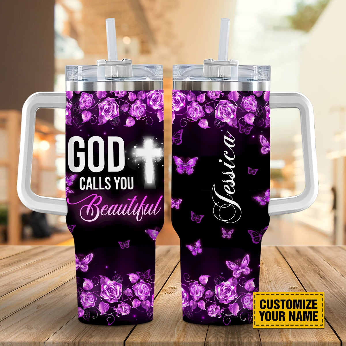 Jesus Butterfly Rose Custom Stanley Cup 40 oz 30 oz Tumbler With HandleTVC2301689 - Image 9
