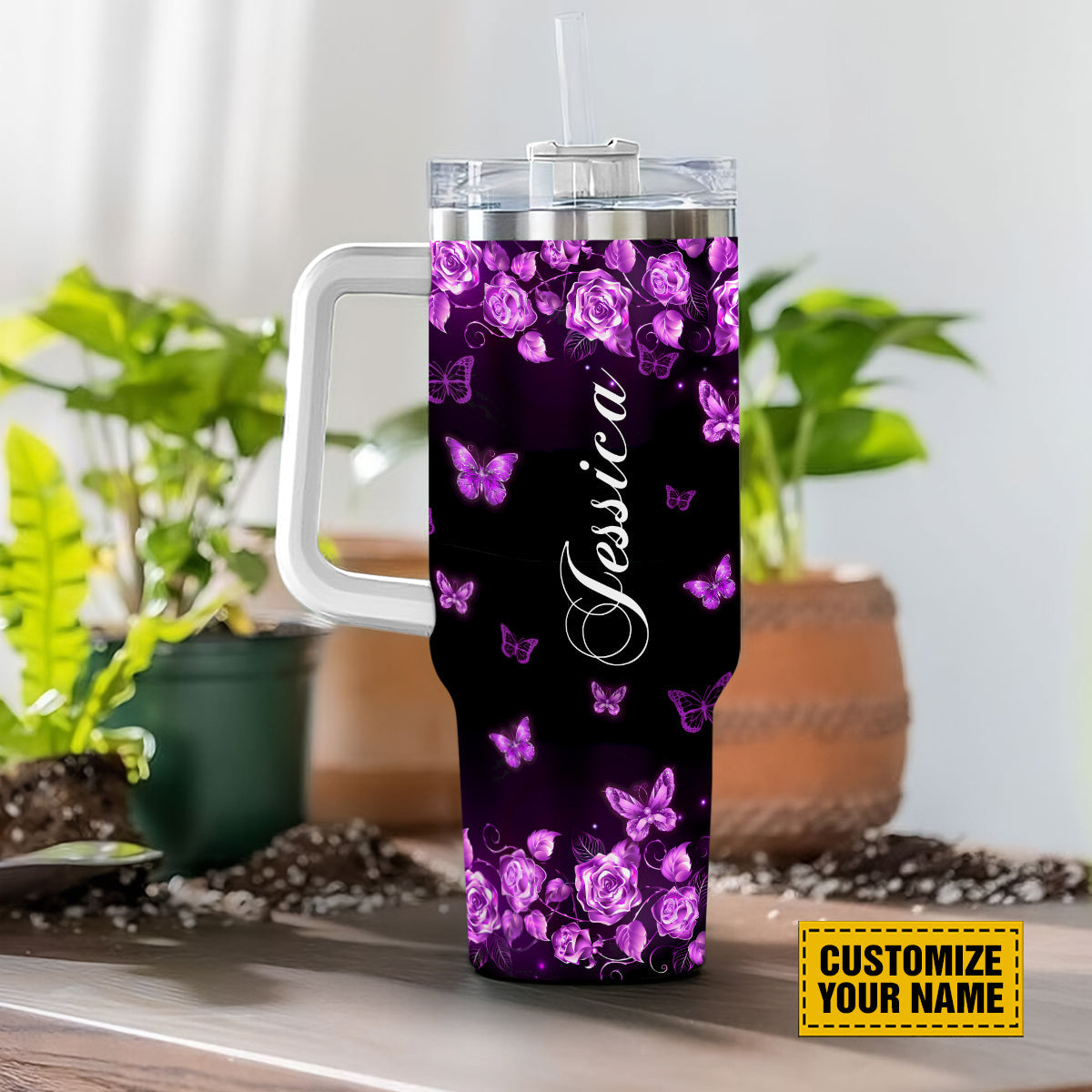 Jesus Butterfly Rose Custom Stanley Cup 40 oz 30 oz Tumbler With HandleTVC2301689 - Image 3