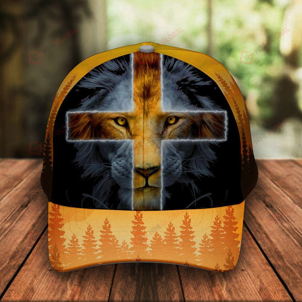 Jesus Christ God Lion Classic 3d CapAll Over Printed Trucker Hats Custom Hats Gifts For Men & Women