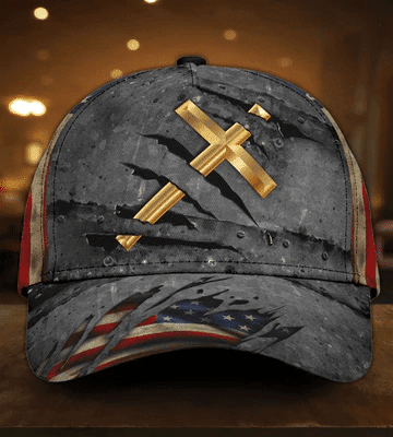 Jesus Cross America Hat Classic Cap Trucker Hats Custom Hats Gifts For Men & Women