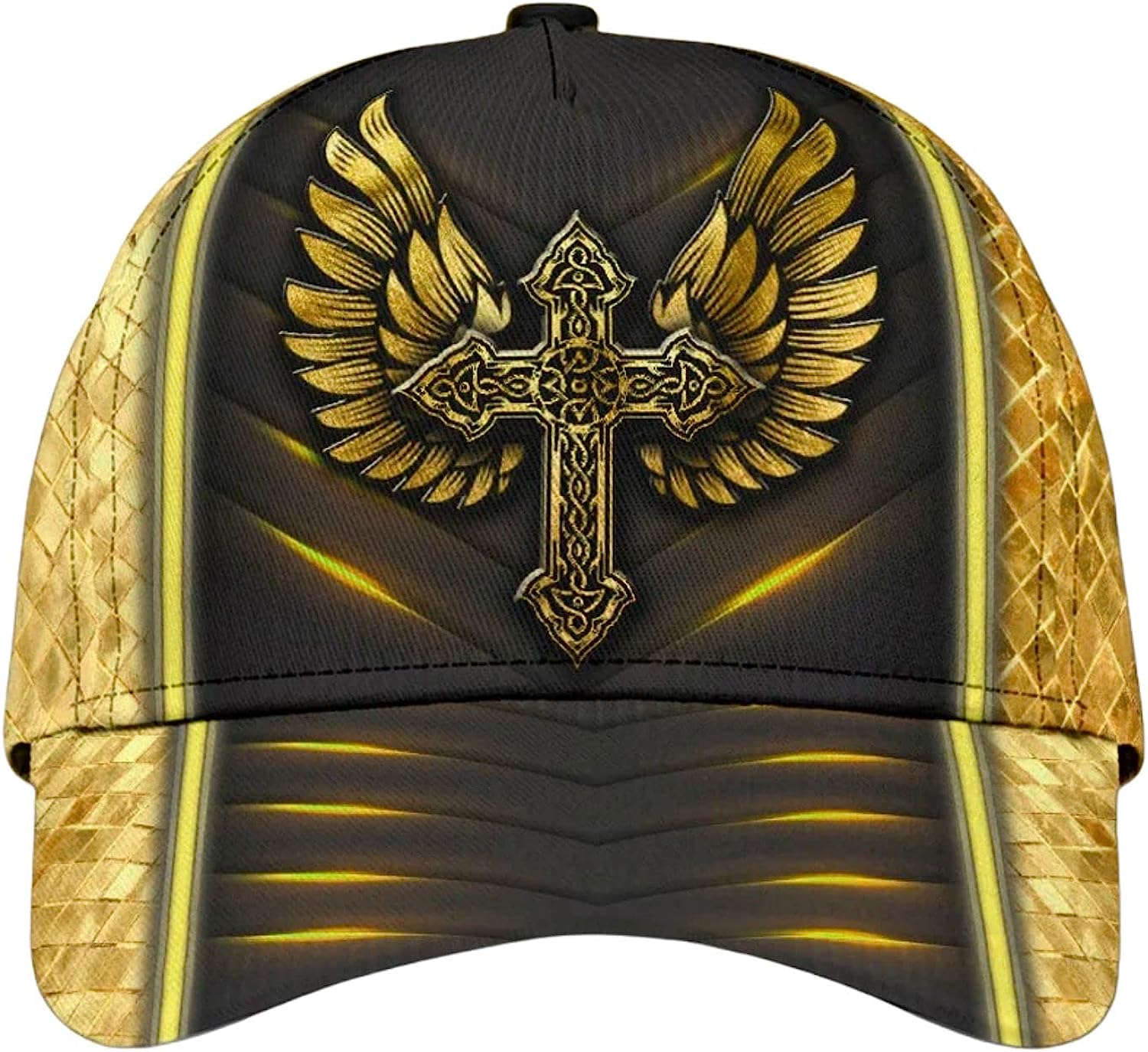 Jesus Cross Angel Wings All Over Print Baseball Cap - Christian Hats For Men Women Trucker Hats Custom Hats Gifts For Men & Women