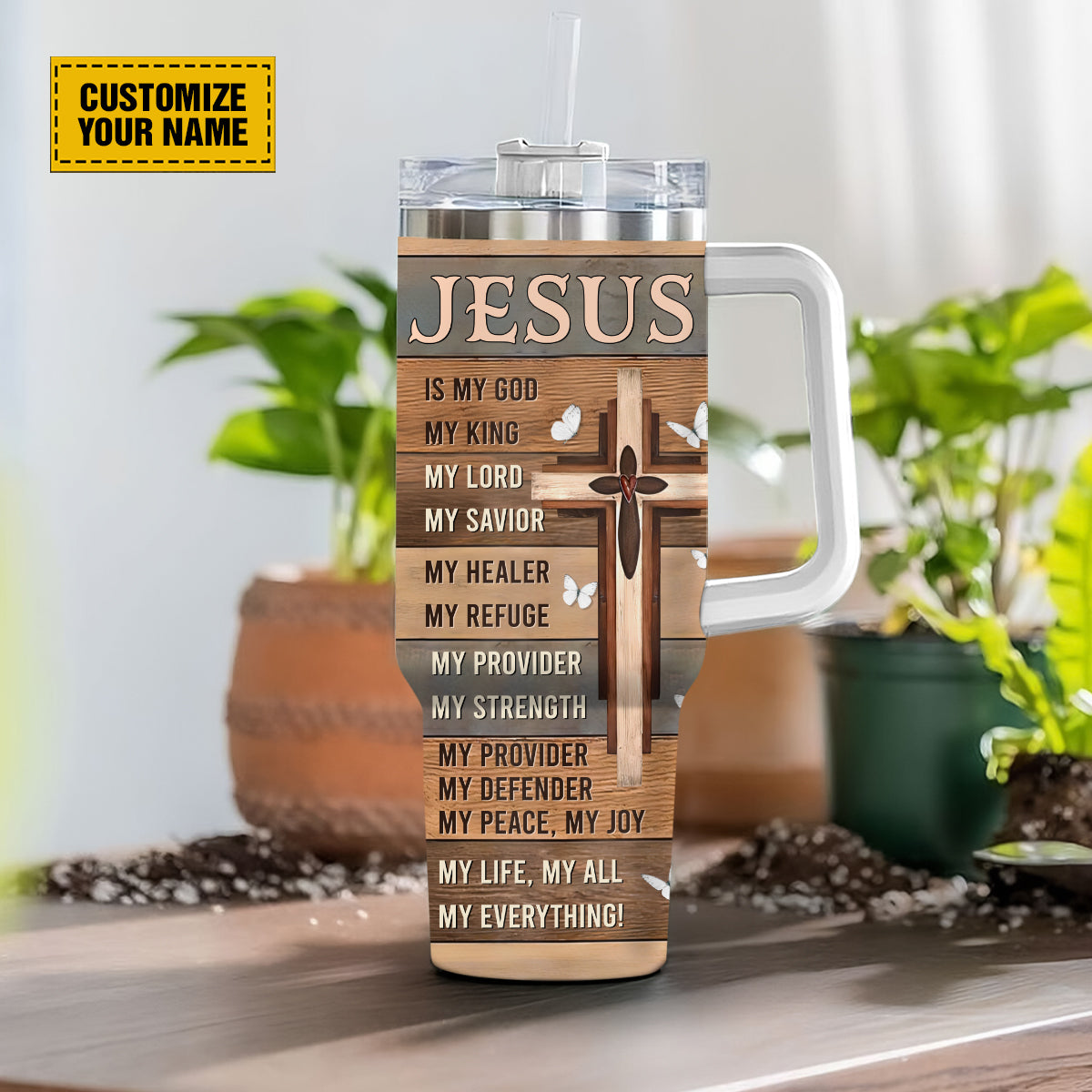 Jesus Cross Butterflies Custom Stanley Cup 40 oz 30 oz Tumbler With HandleTVC2301690 - Image 3