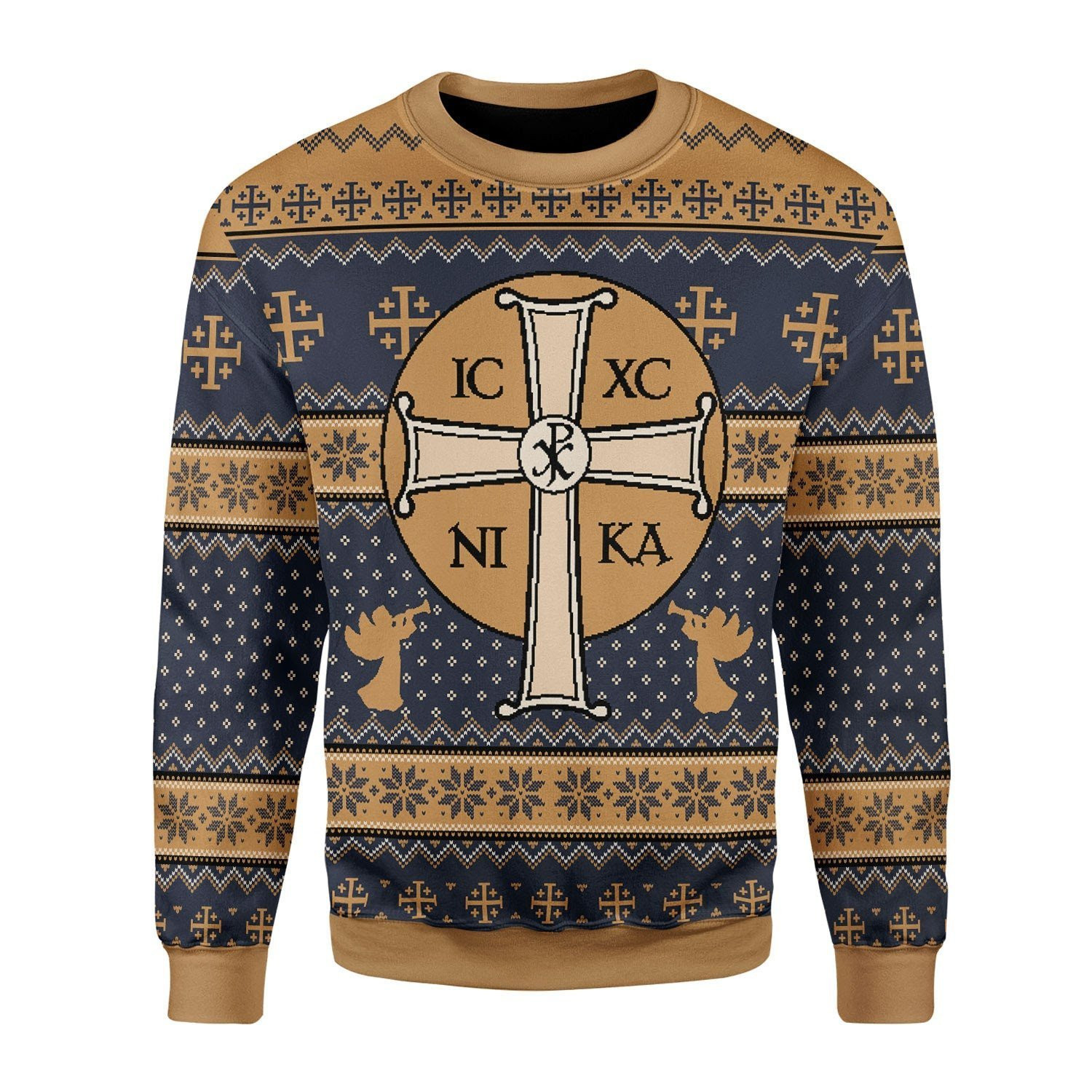 Jesus IC XC Christmas Ugly Christmas Sweater Adult 3D Funny Matching for family