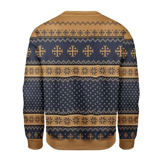 Jesus IC XC Christmas Ugly Christmas Sweater Adult 3D Funny Matching for family - Image 2