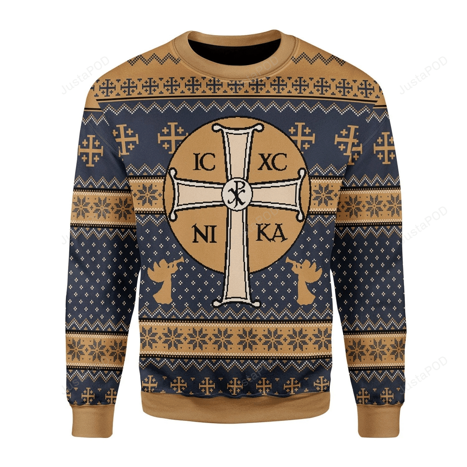 Jesus Ic Xc Ugly Christmas Sweater Adult 3D Funny Matching for family