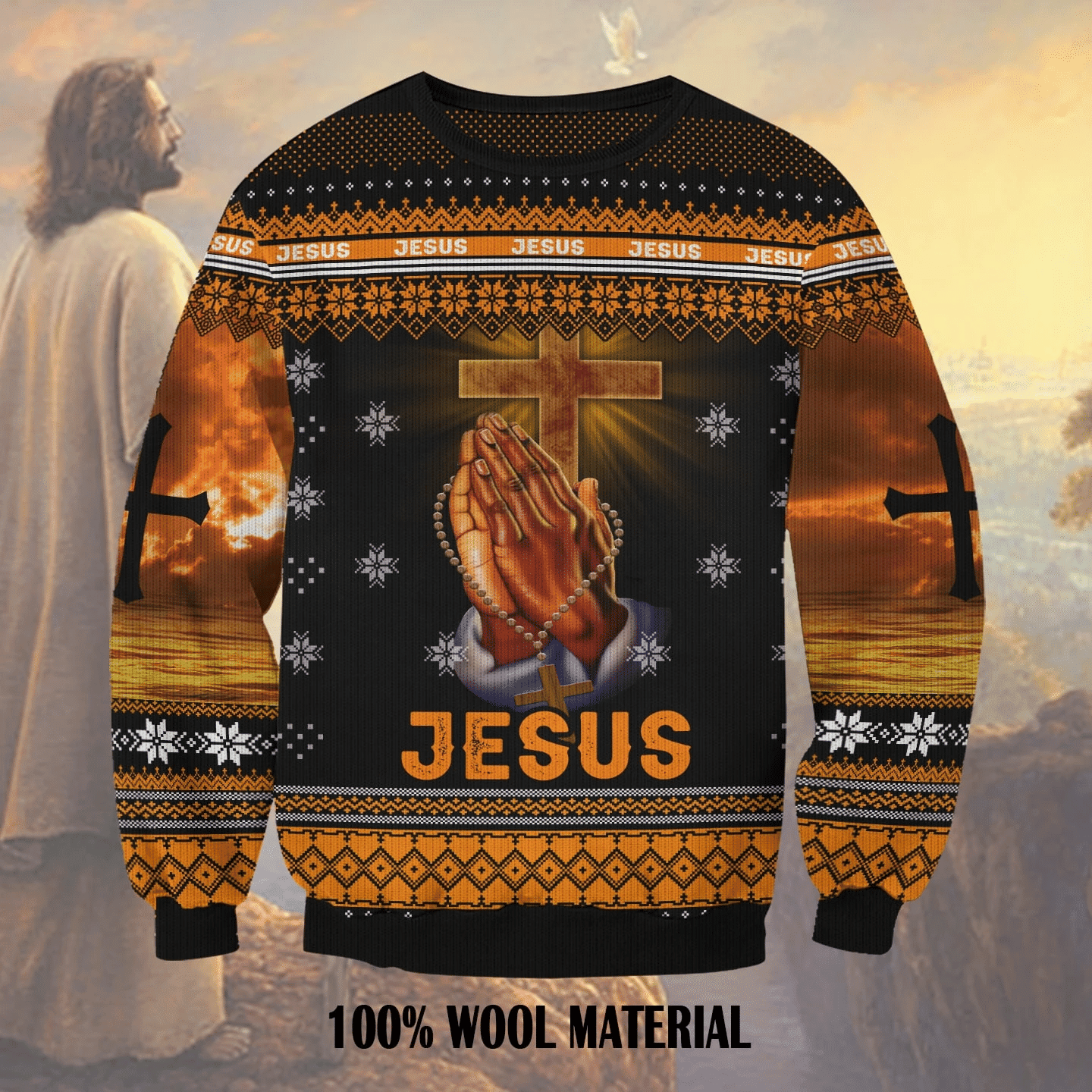 Jesus Is My Everything Ugly Christmas Sweater Adult 3D Funny Matching for family