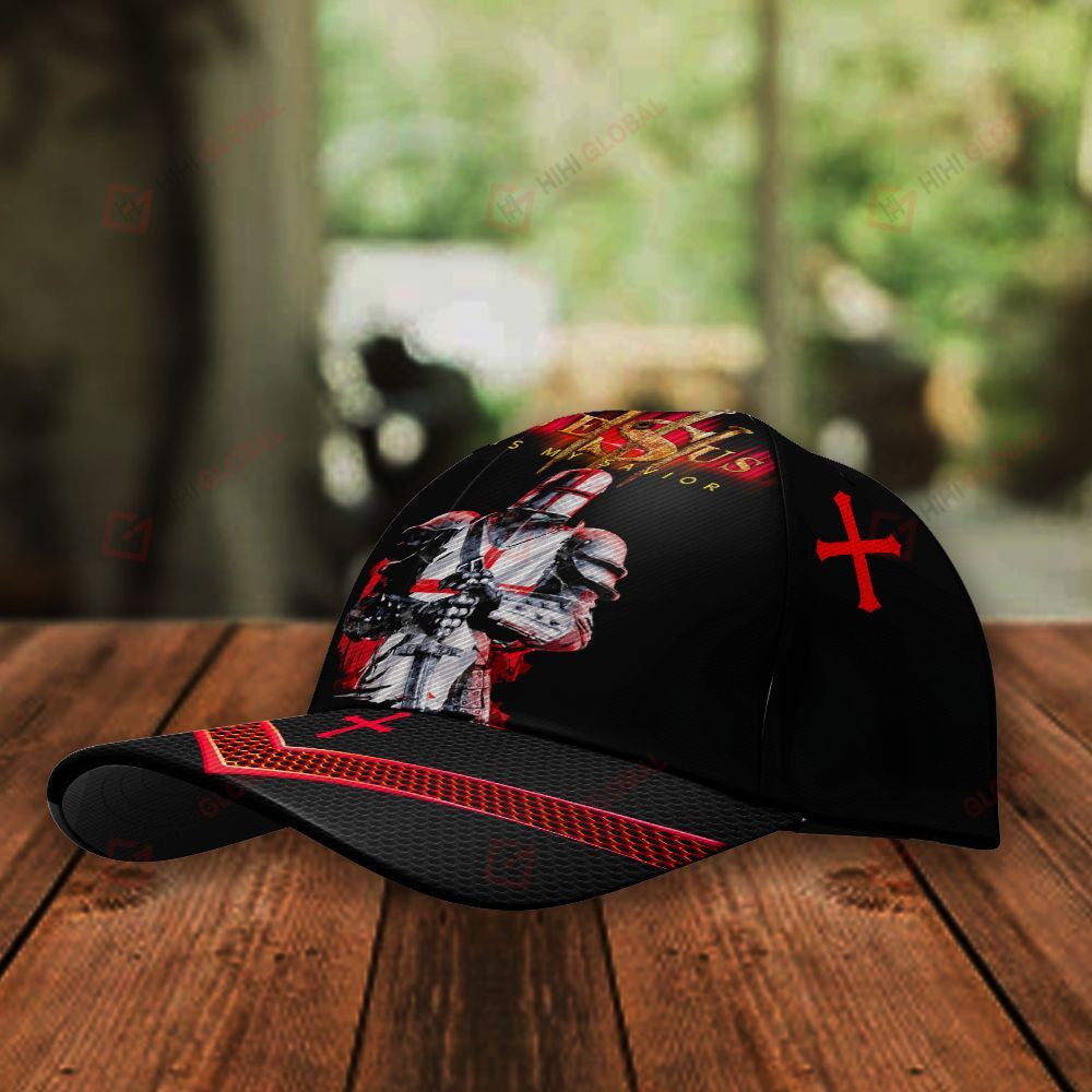 Jesus Is my Savior Christ God Knight Classic 3d CapAll Over Printed Trucker Hats Custom Hats Gifts For Men & Women
