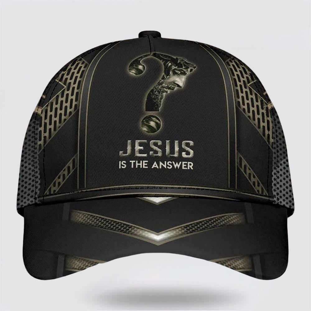 Jesus Is The Answer Baseball Cap - Christian Hats for Men and Women Trucker Hats Custom Hats Gifts For Men & Women