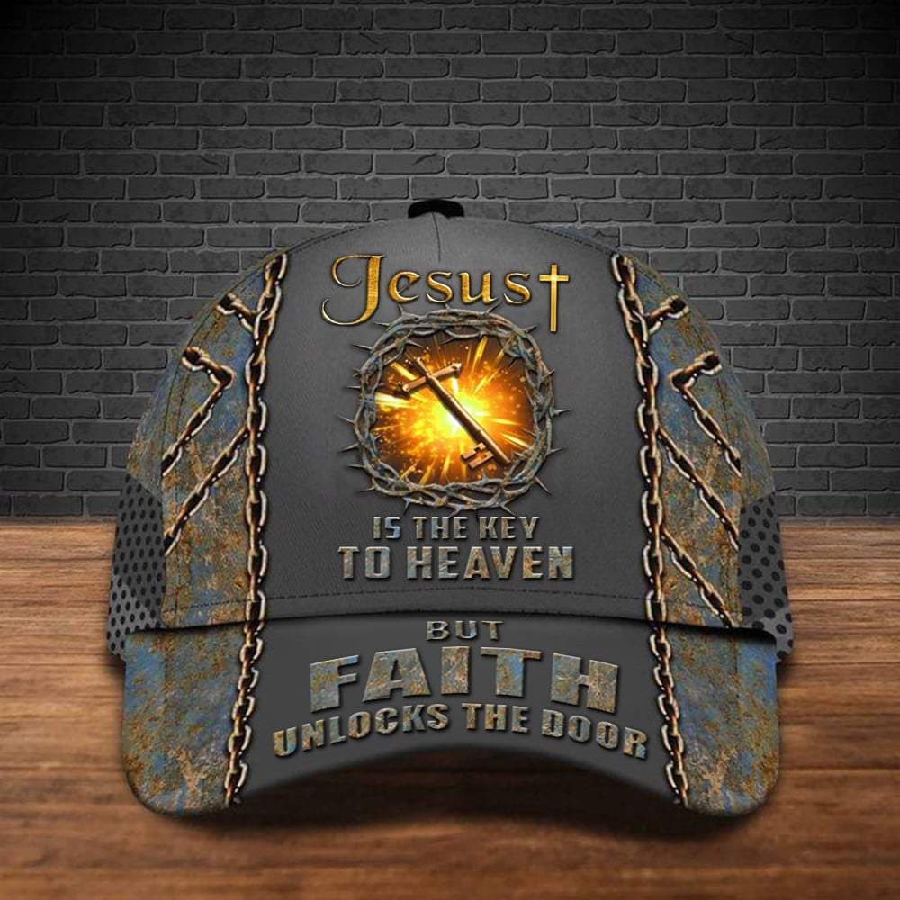 Jesus Is The Key To Heaven Classic Cap Trucker Hats Custom Hats Gifts For Men & Women