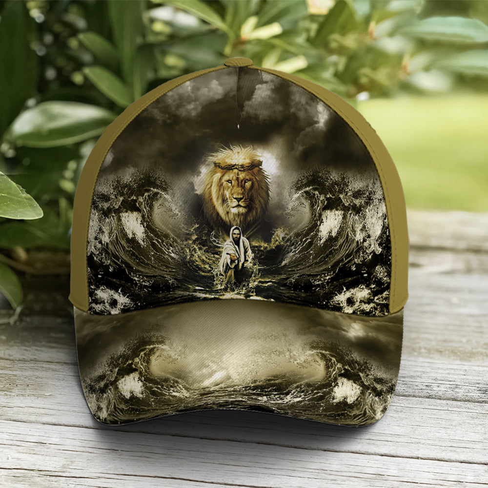 Jesus Lion Water Art Baseball Cap Trucker Hats Custom Hats Gifts For Men & Women