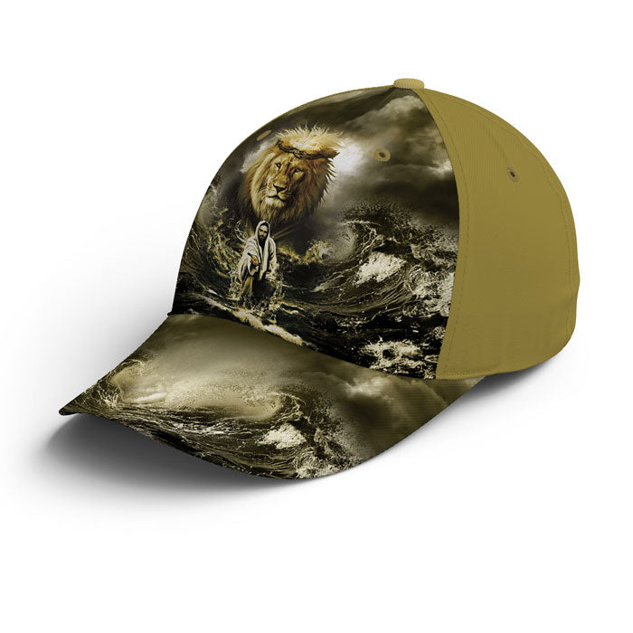 Jesus Lion Water Art Baseball Cap Trucker Hats Custom Hats Gifts For Men & Women