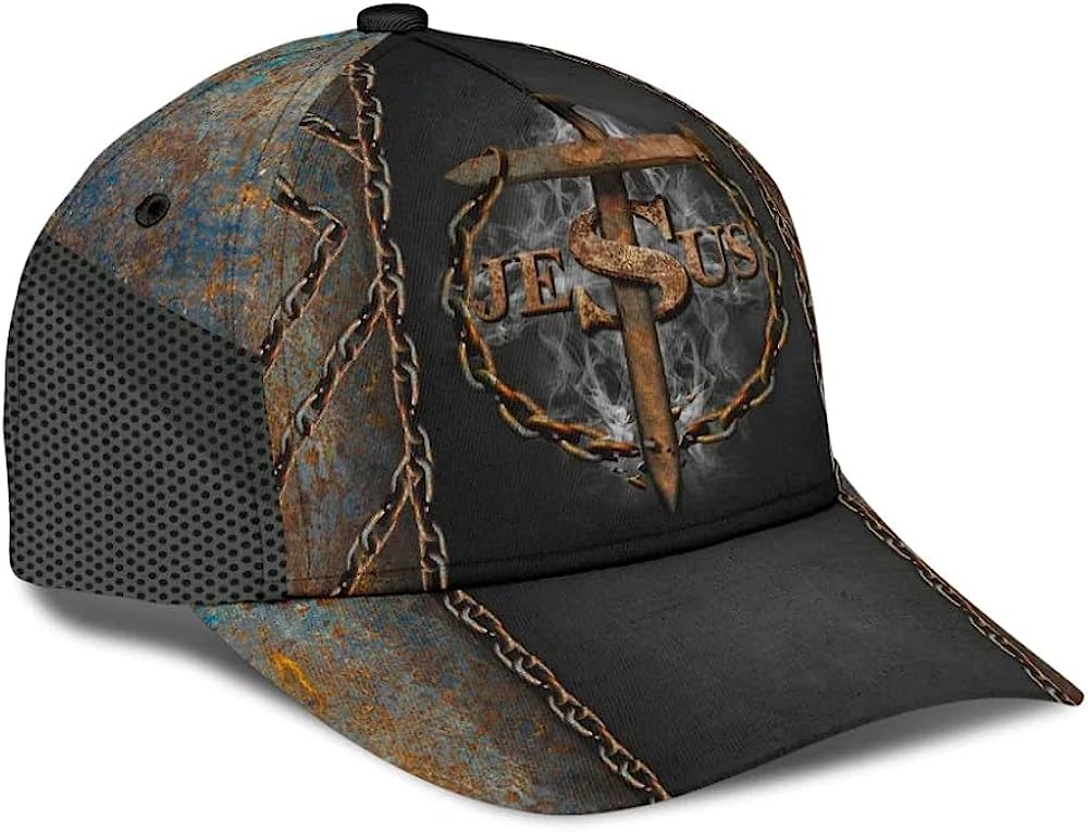 Jesus Nail Cross Crown Of Thorn Baseball Cap - Christian Hats for Men and Women Trucker Hats Custom Hats Gifts For Men & Women
