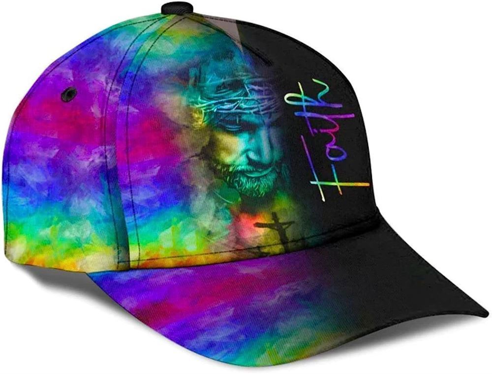Jesus On The Cross Faith Baseball Cap Hat  Trucker Hats Custom Hats Gifts For Men & Women