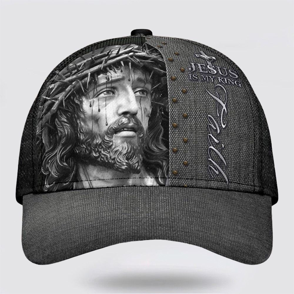 Jesus Portrait Jesus Is My King Faith Classic Baseball Cap Hat  Trucker Hats Custom Hats Gifts For Men & Women