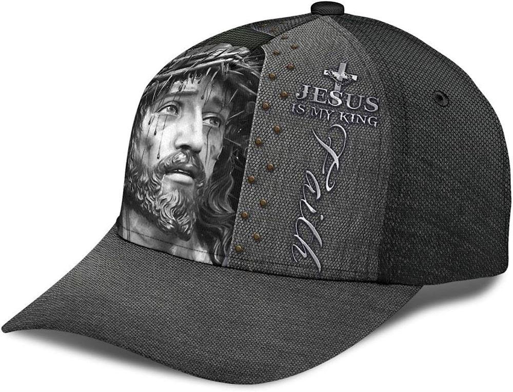 Jesus Portrait Jesus Is My King Faith Classic Baseball Cap Hat  Trucker Hats Custom Hats Gifts For Men & Women